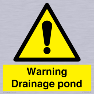 Warning Drainage pond